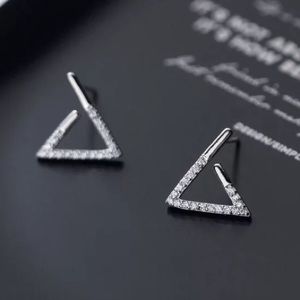 925 Sterling Silver Rhinestone Stud Earrings